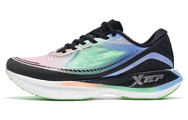 XTEP 260 1.0 Cushioning Slip Resistant Abrasion Resistant Breathable Low top Running Shoes Women's Black Pink Purple