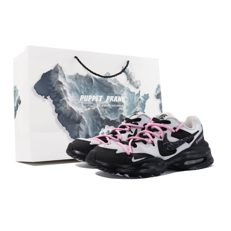 Nike Nike Air Max Fusion Cushioning Low top Casual Running Shoes Women's Black White