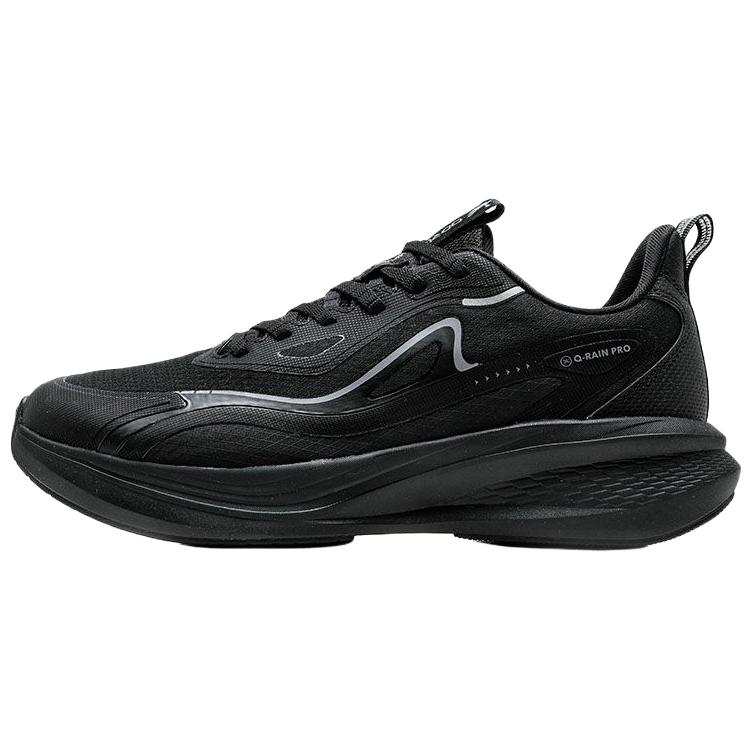 QIAODAN Comfortable And Trendy Slip Resistant Abrasion Resistant Low top Casual Running Shoes Men's Black