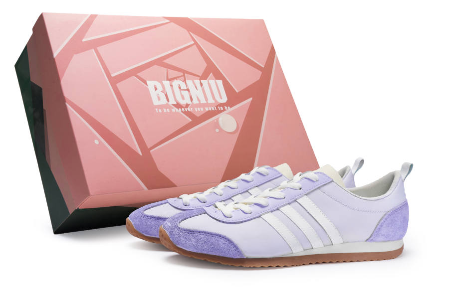 Adidas Adidas VS JOG 2.0 811 Manufacturing, Hyacinth Purple, Special Shoe Box Low top Casual Shoes Unisex Purple White