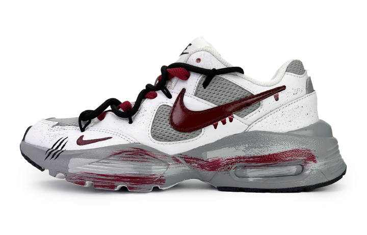 Nike Nike Air Max Fusion Slip Resistant, Abrasion Resistant, Breathable, Support Low top Running Shoes Women's Gray Red