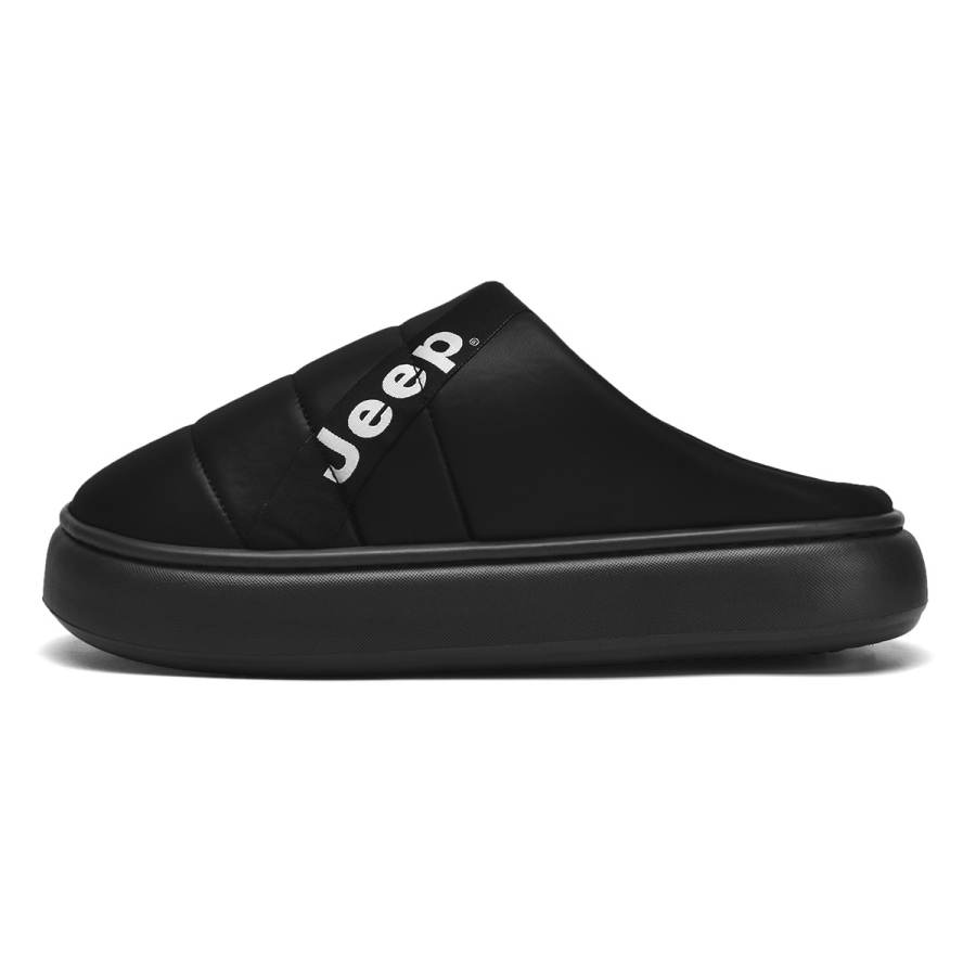 Jeep Jeep Microfiber Leather Closed Toe Slippers Men's Black
