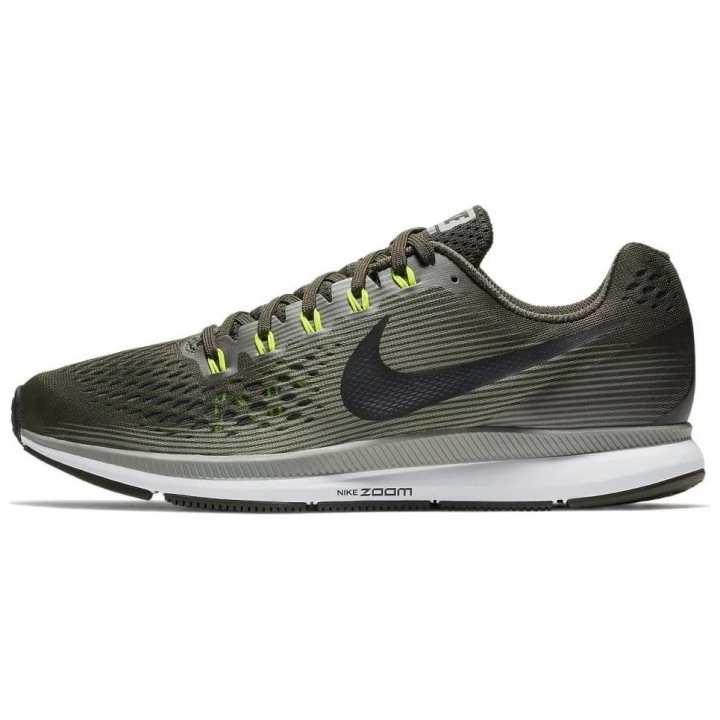 Nike Nike Air Zoom Pegasus 34 Comfortable Slip Resistant Abrasion Resistant Low top Casual Running Shoes Men's Green Black