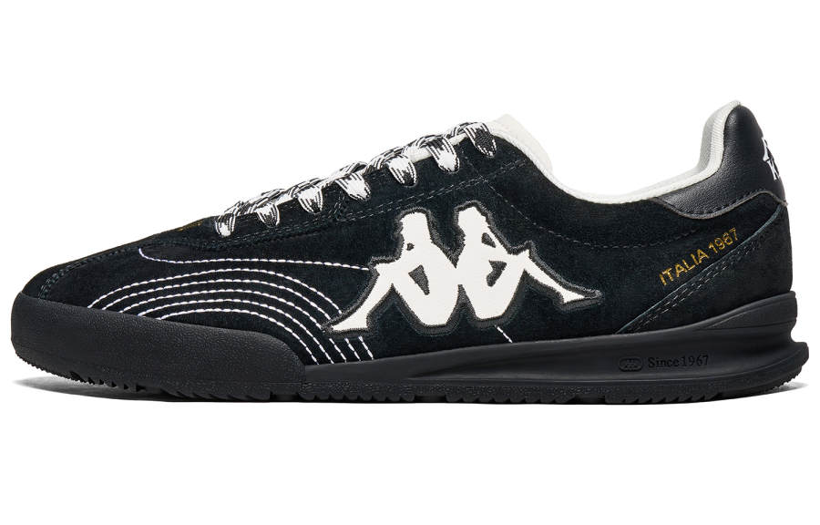 Kappa TIRO Back to Back Lightweight Low top German Army Trainers Unisex Black White