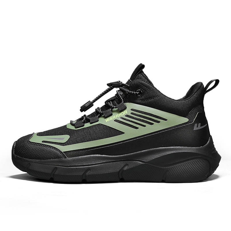 Warrior Cushioning Slip Resistant Cushioning Slip Resistant Low top Casual Shoes Men's Black Green