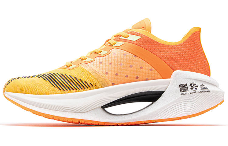Li-Ning Li Ning Shadow Essential Cushioning Breathable Lightweight Rebound Low top Running Shoes Women's Neon Honey Orange