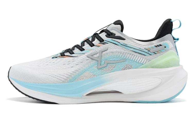 XTEP Xuan Speed 4.0 Cushioning Slip Resistant Breathable Low top Running Shoes Men's White Cyan