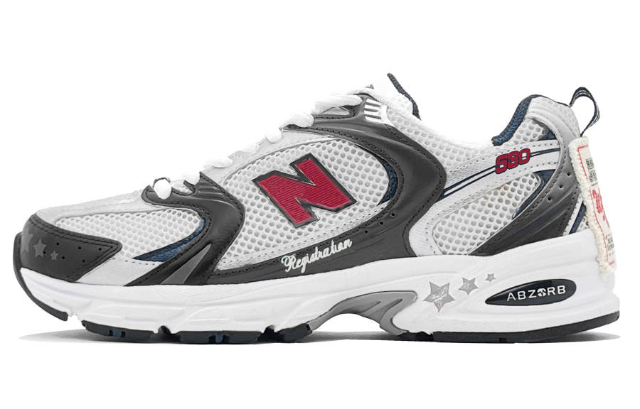 New Balance New Balance NB 530 Cushioning Breathable Lightweight Low top Running Shoes Unisex Black Red D Width