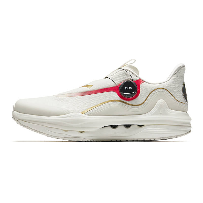 Anta Champion All Weather Collection Fabric Cushioning Slip Resistant Low top Running Shoes Men's Ivory White