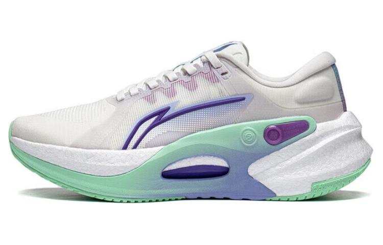 Li-Ning Li Ning Furious Rider 7.0 Versatile Cushioning Low top Midsole Technology Running Shoes Women's White Purple