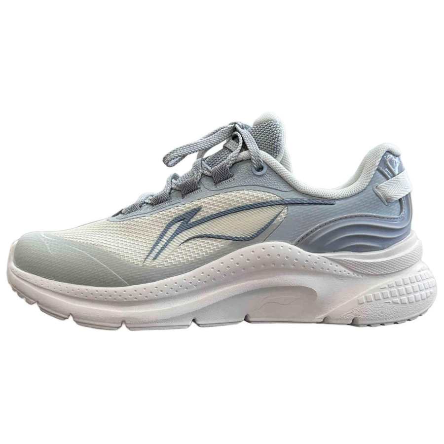 Li-Ning Li Ning Slip Resistant Abrasion Resistant Low top Casual Running Shoes Women's White Gray