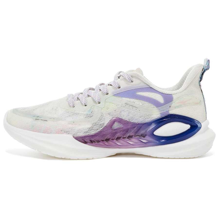 Erke Cushioning, Wear Resistant Low top Casual Running Shoes Women's White Purple