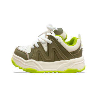 XLAIII Pu Slip Resistant Abrasion Resistant Low top Casual Shoes Unisex Beige Brown Green