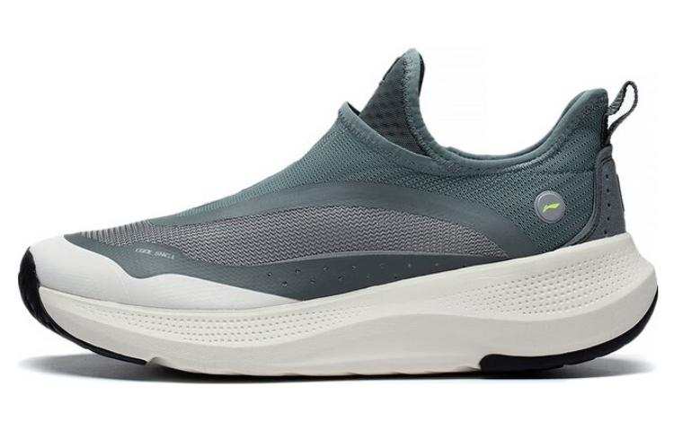 Li-Ning Li Ning Soft Go Comfortable Slip Resistant, Abrasion Resistant, Breathable Low top Sports Casual Shoes Men's Gray Blue