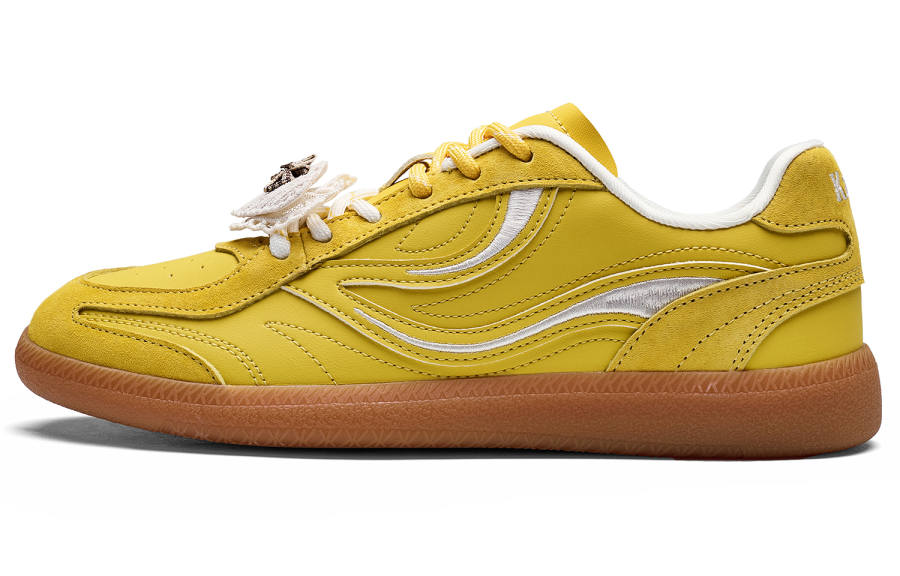 Kappa Back to Back Low top German Army Trainers Women's Freesia Yellow
