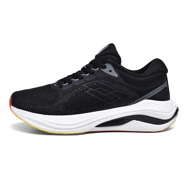 LOTTO Comfortable Fabric Cushioning Slip Resistant Abrasion Resistant Low top Casual Running Shoes Women's Black White