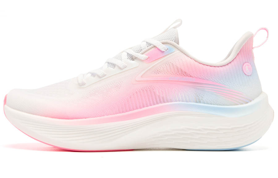 QIAODAN Light Speed 5.0 Low top Q LITESPEED Technology Casual Training Running Shoes Women's White Pink Blue