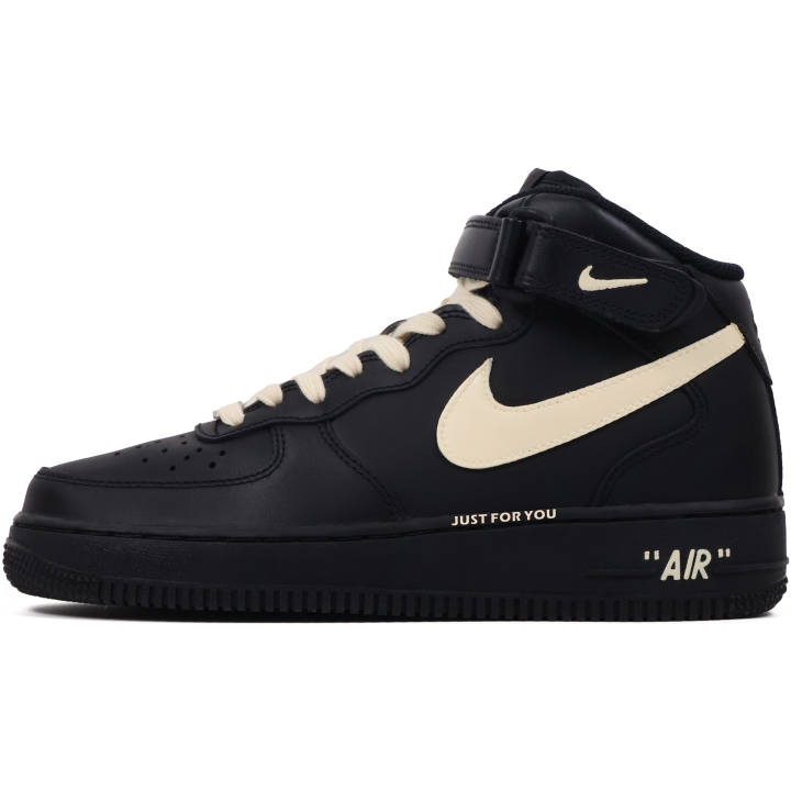 Nike Nike Air Force 1 Slip Resistant Abrasion Resistant Mid top Skateboard Shoes Unisex Black White