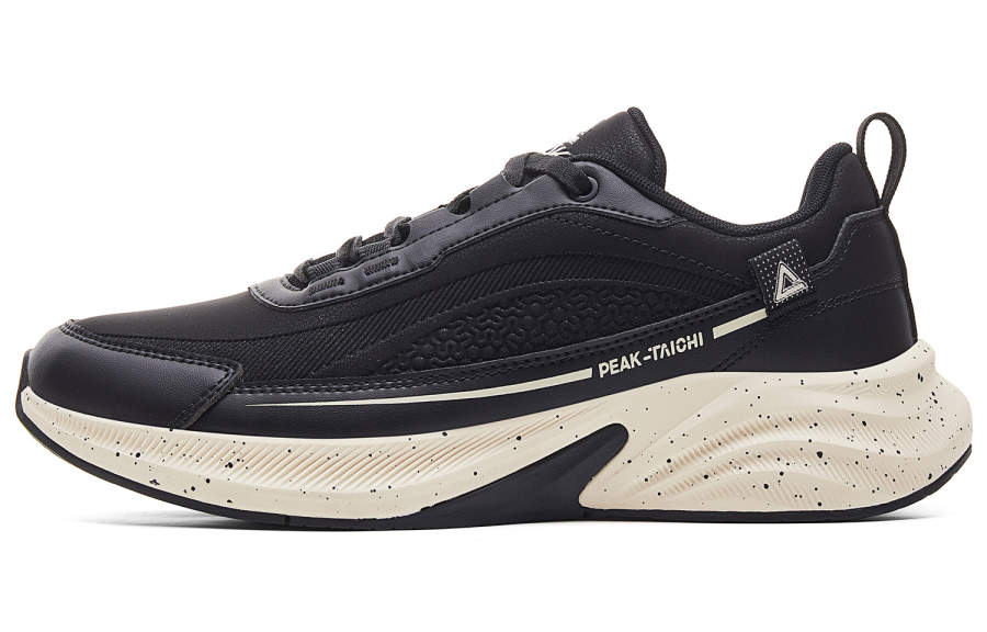PEAK Qingyi Running Shoes Women's Low Top Black Light Khaki