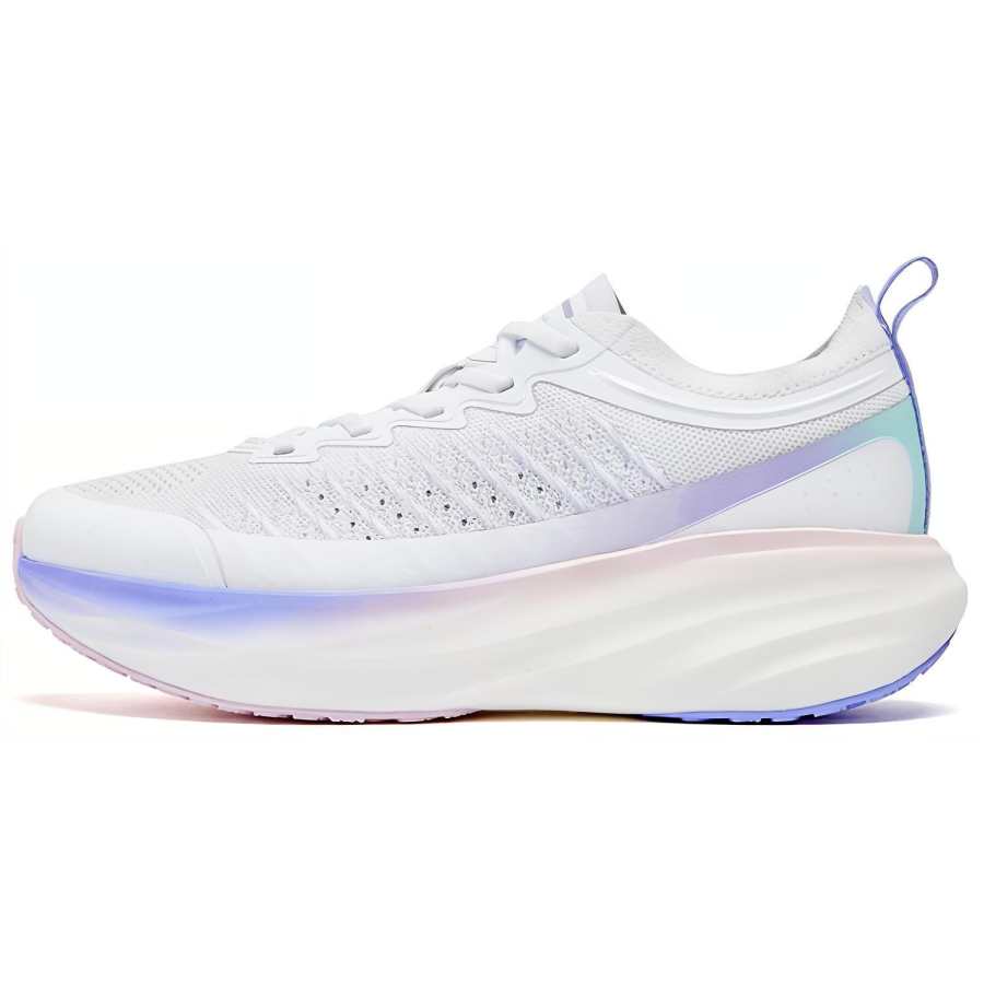 QIAODAN Q LITESPEED Cushioning Low top Running Shoes Women's White Pink Purple