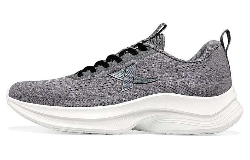 XTEP Casual Cushioning Slip Resistant Abrasion Resistant Breathable Low top Running Shoes Men's Gray White