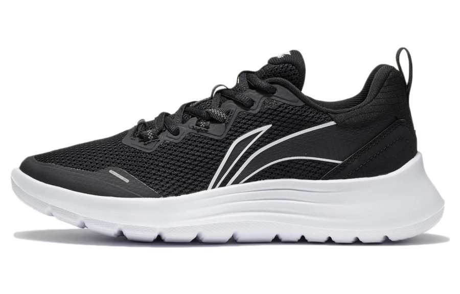 Li-Ning Li Ning Reflective Slip Resistant, Abrasion Resistant, Breathable Low top Casual Running Shoes Women's Black White