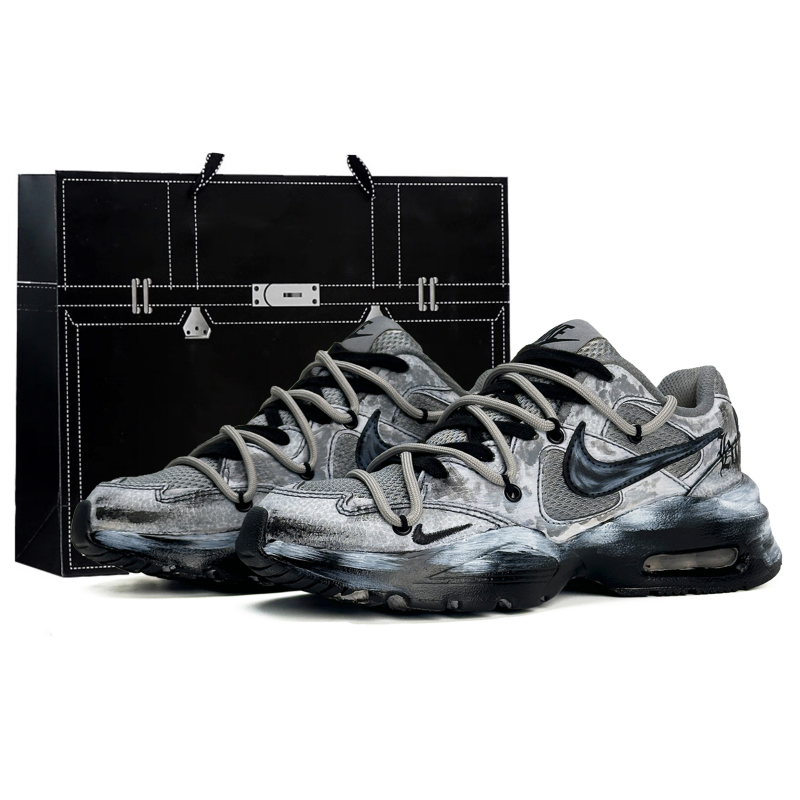 Nike Nike Air Max Fusion Cushioning Slip Resistant Abrasion Resistant Lightweight Low top Running Shoes Women's Black