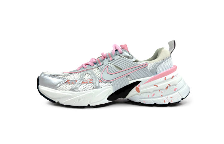 Nike Nike V2K Run Cushioning Slip Resistant Low top Casual Running Shoes Women's Pink White