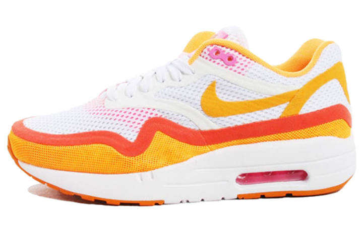 Nike Nike Air Max 1 Comfortable Low top Running Shoes Women's White Orange