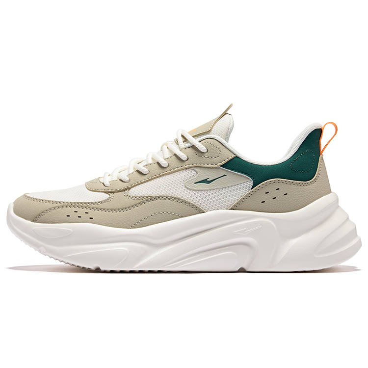 Erke Casual Shoes Men's Low Top Microcrystalline White Mist Gray
