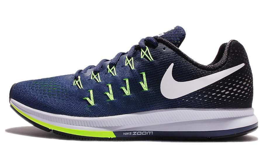 Nike Nike Pegasus 33 Fabric Slip Resistant Abrasion Resistant Low top Running Shoes Men's Blue