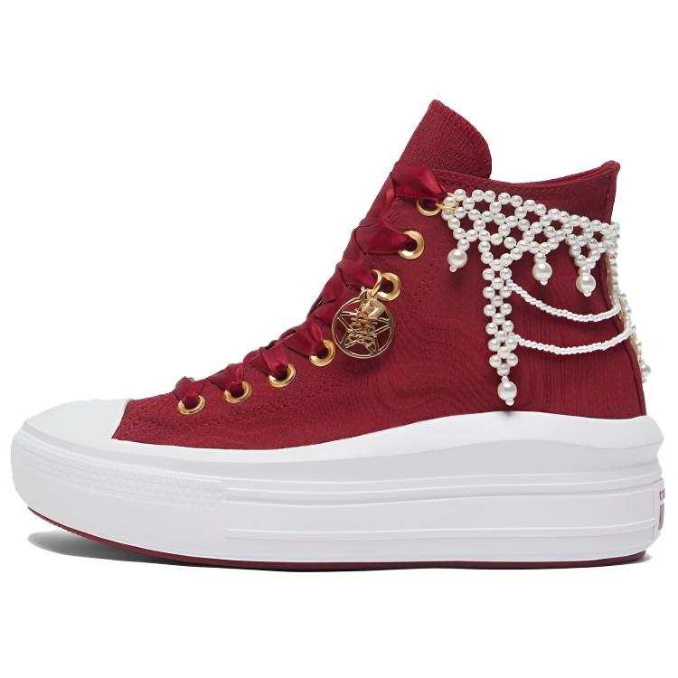 Converse All Star Move Abrasion Resistant High top Casual Shoes Women's Red