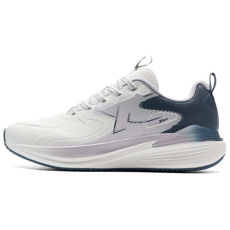 XTEP Cushioning Abrasion Resistant Slip Resistant Low top Casual Running Shoes Women's White Blue