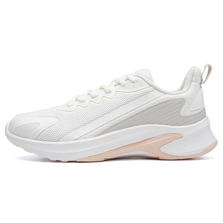 361° Cushioning Abrasion Resistant Breathable Slip Resistant Low top Running Shoes Women's White Pink