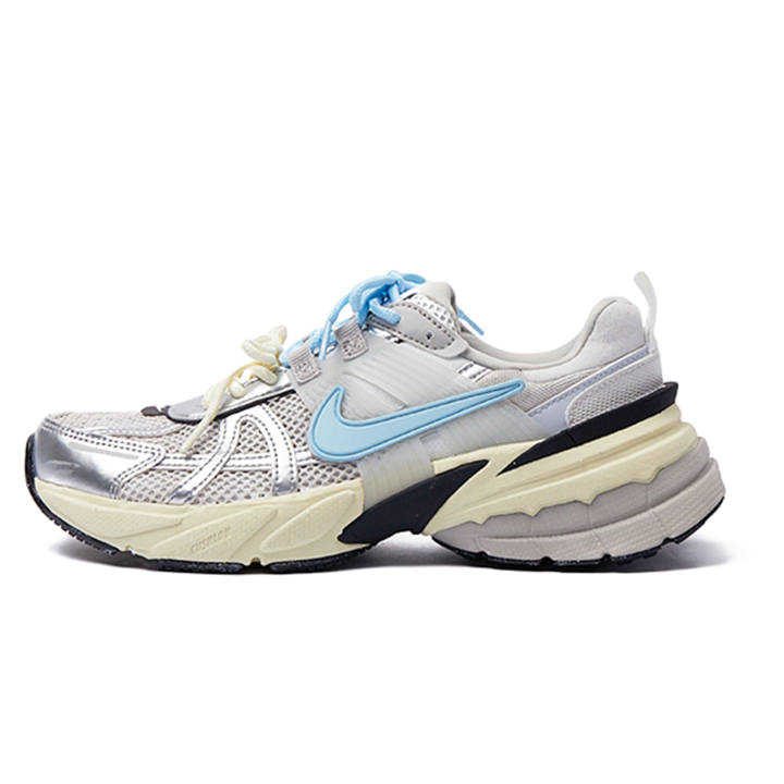 Nike Nike V2K Run Textile, Leather Cushioning Slip Resistant Cushioning Slip Resistant Low top Casual Running Shoes Women's