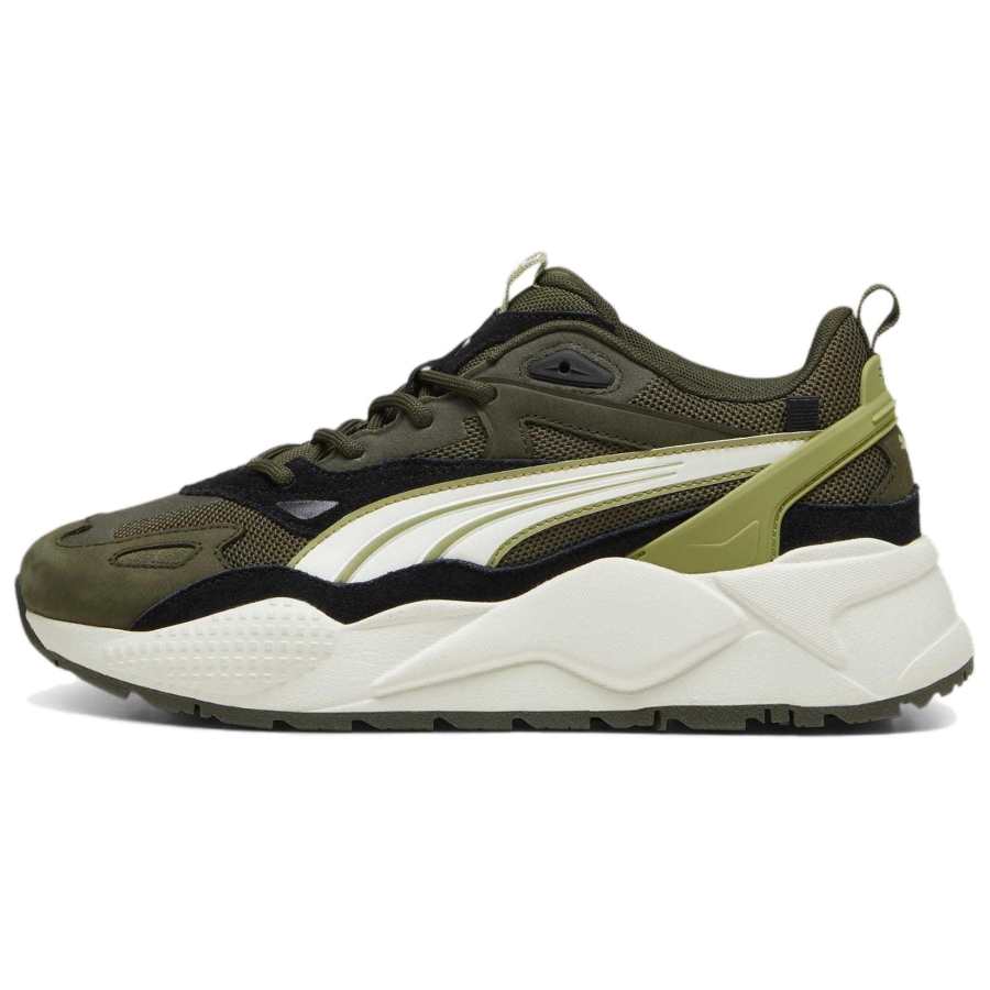 PUMA RS X Abrasion Resistant Low top Casual Shoes Men's Dark Olive Green