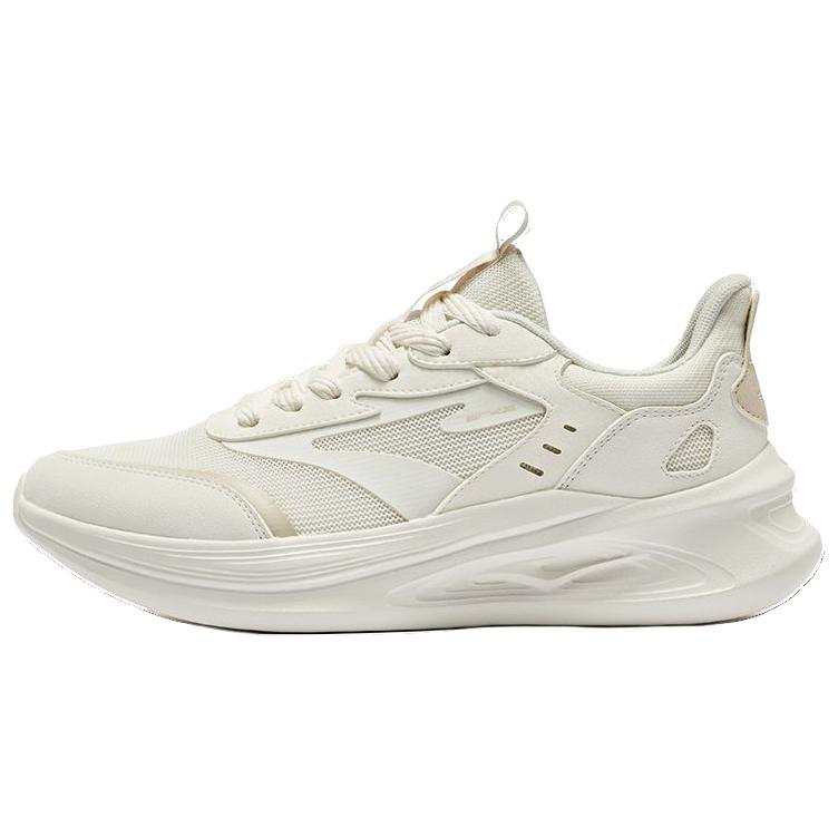 Erke Leap 2.0 Textile, Synthetic Leather Slip Resistant Abrasion Resistant Low top Sprint Running Shoes Women's White