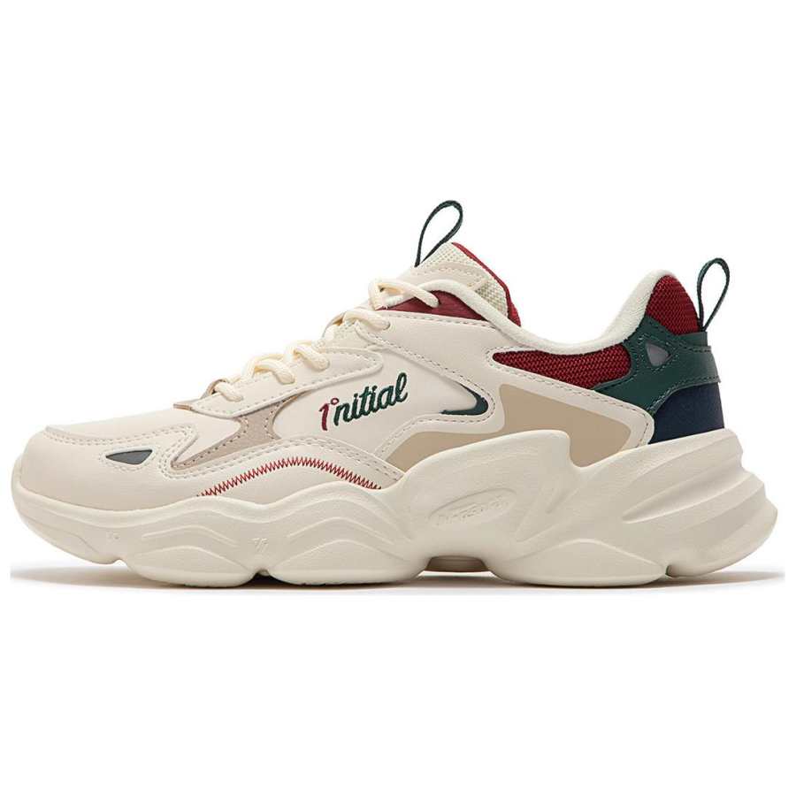 361° Synthetic Leather Cushioning, Wear Resistant Low top Running Shoes Women's Beige