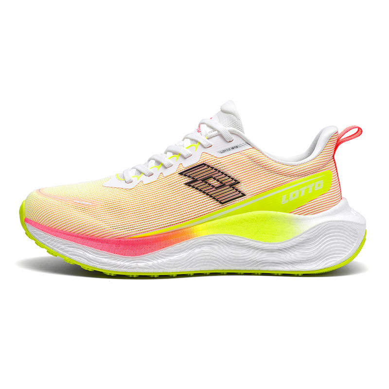 LOTTO Diamond Speed Cushioning Slip Resistant Abrasion Resistant Low top Running Shoes Unisex Neon Red