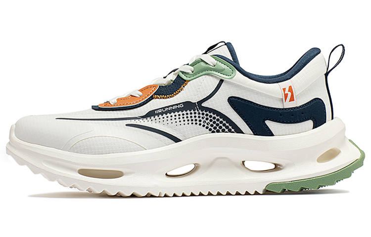 361° Wind Chain Wear resistant And Lightweight Low top Running Shoes Men's White Blue