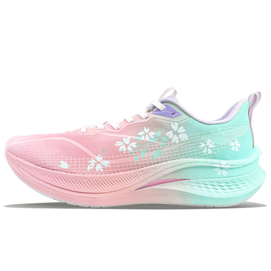 Li-Ning Li Ning Red Hare 7 Pro Cushioning Slip Resistant Lightweight Low top Casual Running Shoes Men's Pink Green