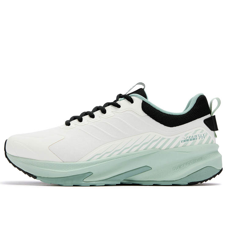 361° Yushan Rain Screen Cushioning Abrasion Resistant Thermal Low top Running Shoes Men's White Creek Green