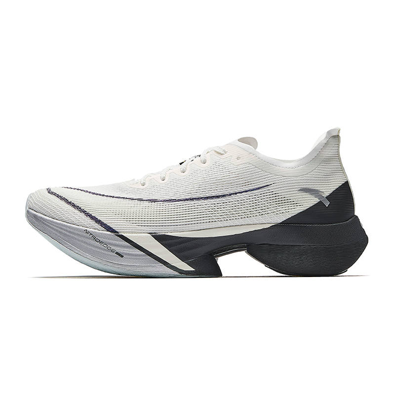 Anta C10 Pro Slip Resistant And Breathable Low top Running Shoes Men's White Gray Black