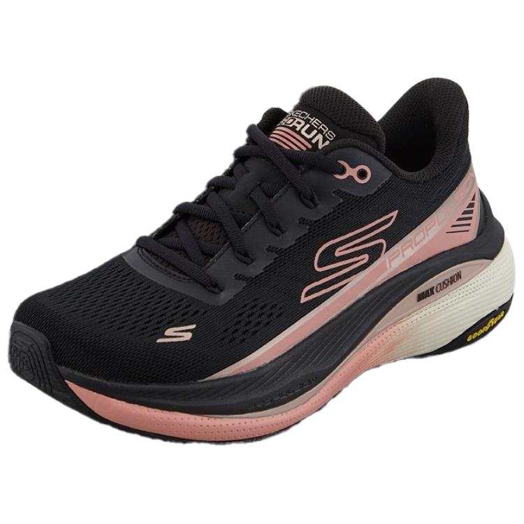 Skechers Max Cushioning Wear resistant And Lightweight Low top Casual Running Shoes Women's Black