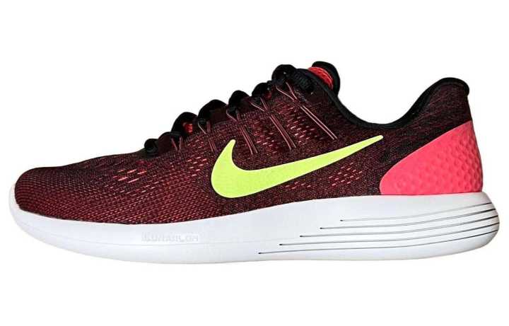 Nike Nike Lunarglide 8 Lace Up Cushioning Slip Resistant Low top Running Shoes Men's Red