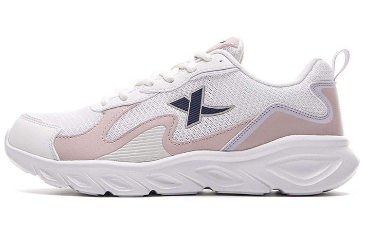 XTEP Cushioned Wear-Resistant Breathable Lightweight Low-Top Running Shoes Women's Beige Pink