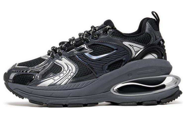Li-Ning Li Ning Project* C+ Comfortable Cushioning, Wear Resistant Low top Skateboard Shoes Women's Black Gray