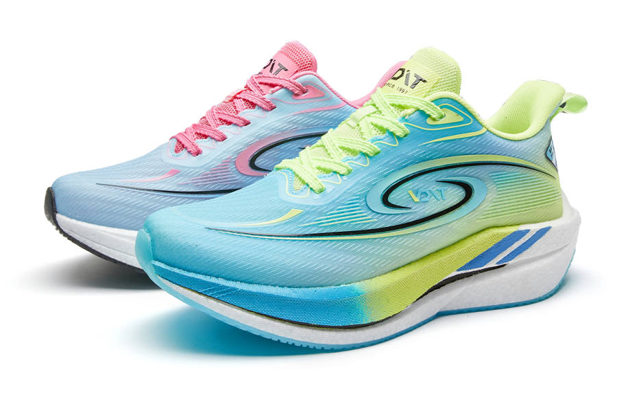 VOIT IFXRN X VOIT Running Shoes Unisex Low Top Left Neon Green/Rose Red Mismatched