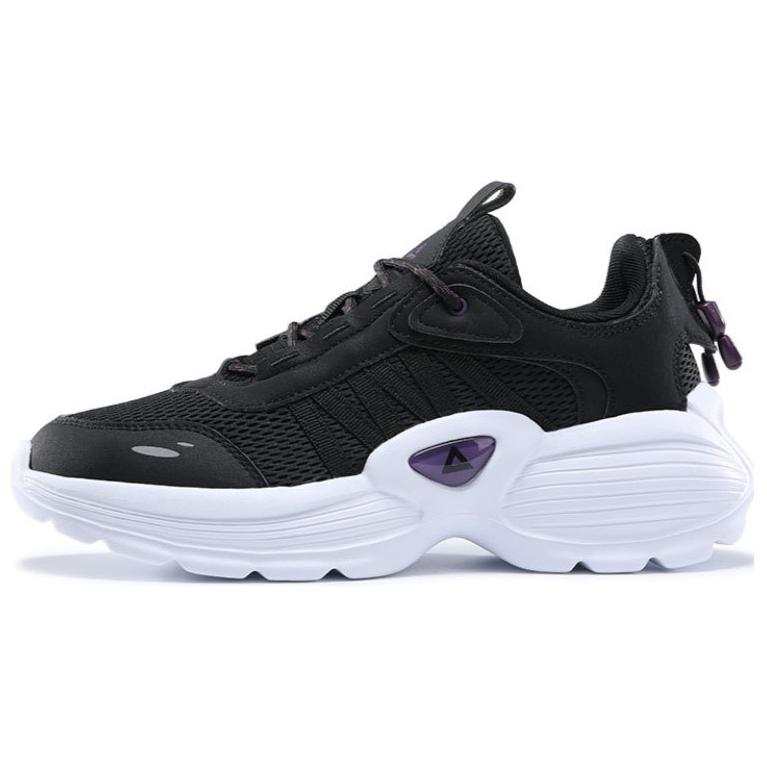 PEAK Mesh Breathable Slip Resistant Cushioning Low top Running Shoes Women's Black White