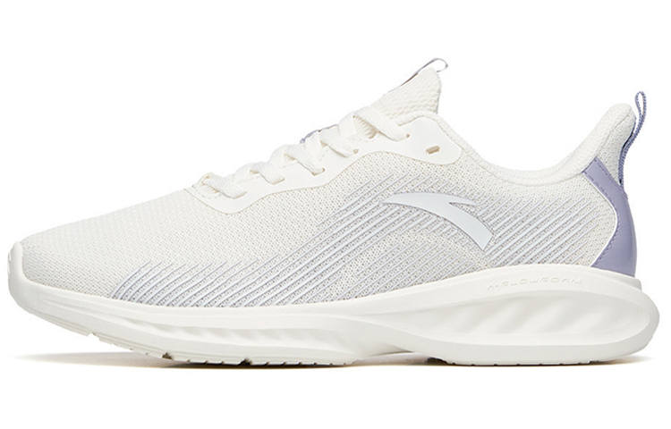 Anta Comfortable Cushioning Slip Resistant Abrasion Resistant Low top Running Shoes Women's White Purple